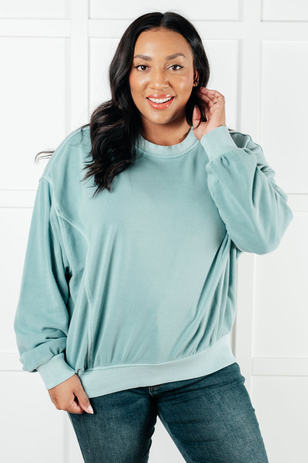 Beyond the Basics Pullover in Blue Grey - Full Size