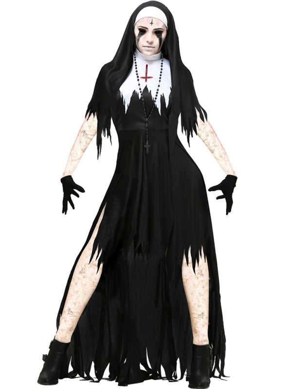 Halloween Spooky Nun Cosplay Vampire Cosplay Costume