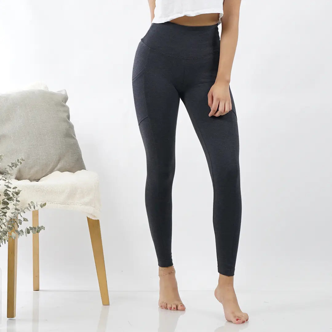 Wide Waistband Leggings With Pockets - Bit of Swank