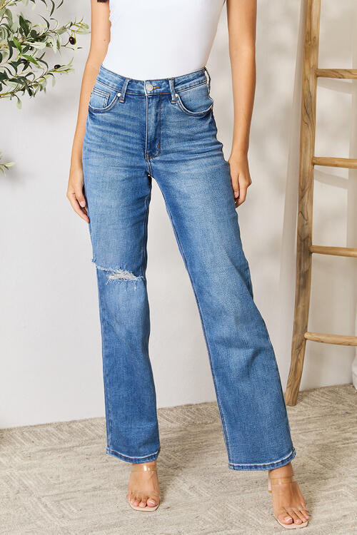 Judy Blue High Waist Distressed Jeans - Full Size