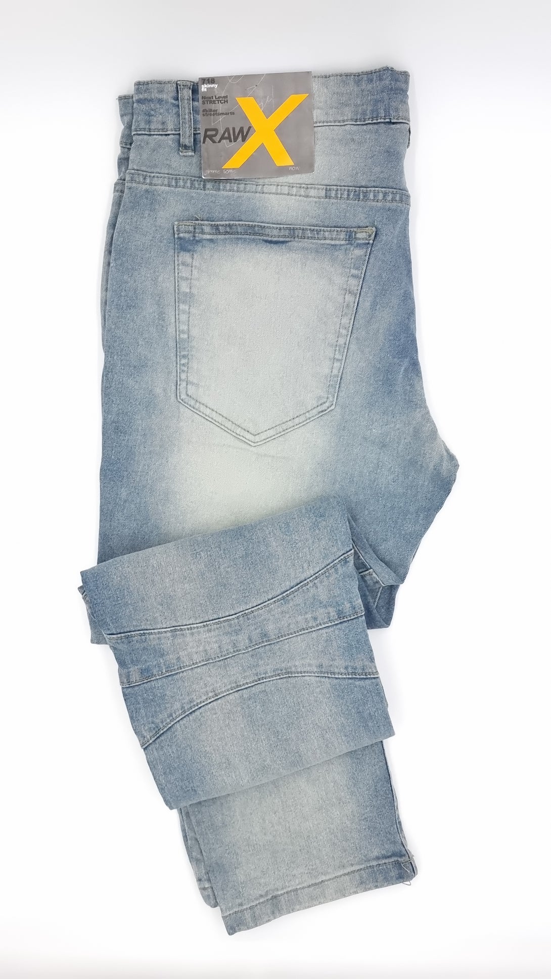 Men's Distressed Skinny Ripped Stonewash Denim Jeans - Bit of Swank