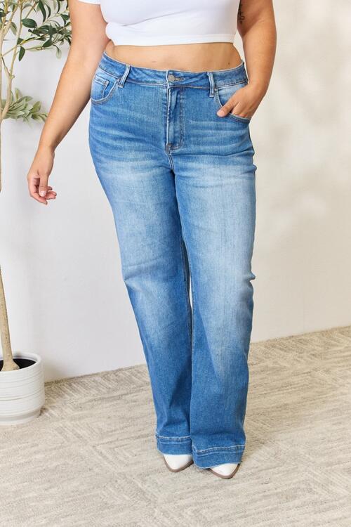 RISEN High Waist Straight Jeans - Full Size