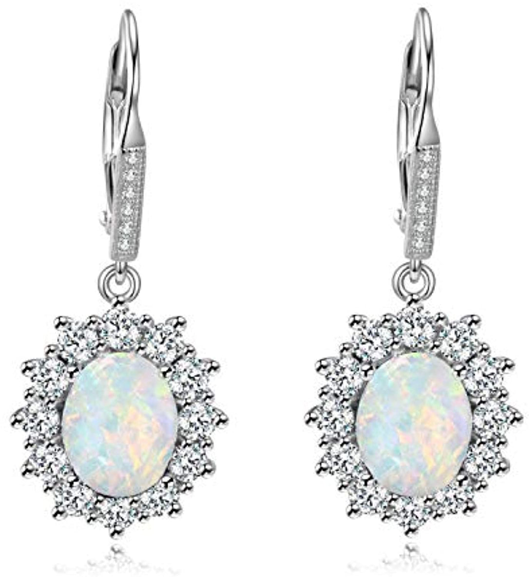 Sterling Silver Snowflake Leverback Dangle Crystal Earrings - Bit of Swank