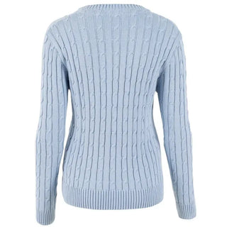 Womens Cotton Crew Neck Cable Jumper - Bit of Swank