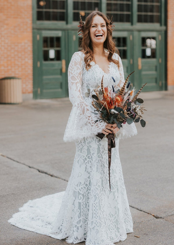 Alanna | Bohemian Lace Wedding Dress