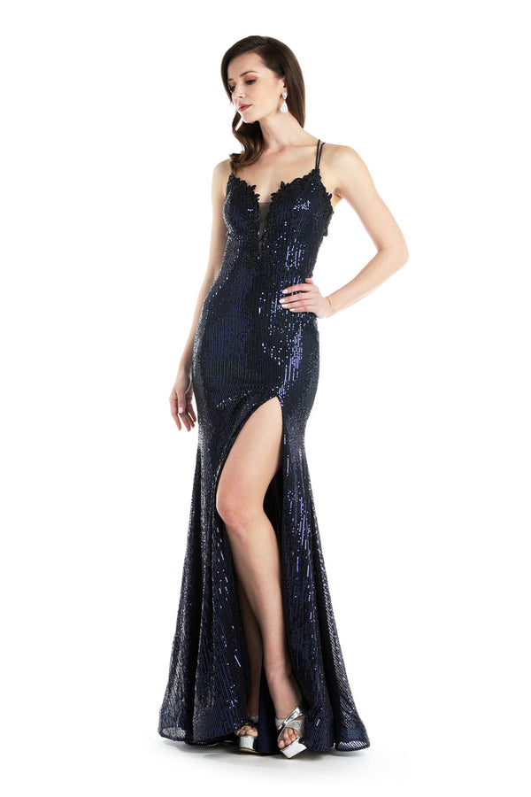 Cadence Sequin Full Length Formal Gown