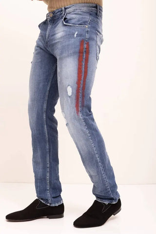N° J15A Red Stripe Denim - Indigo – Bit of Swank