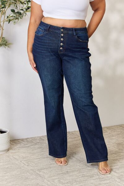 Kancan Mid Rise Flare Jeans - Full Size