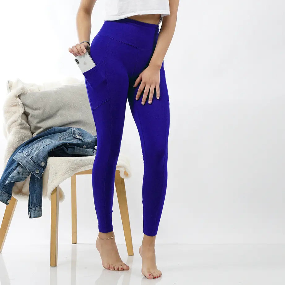 Wide Waistband Leggings With Pockets - Bit of Swank