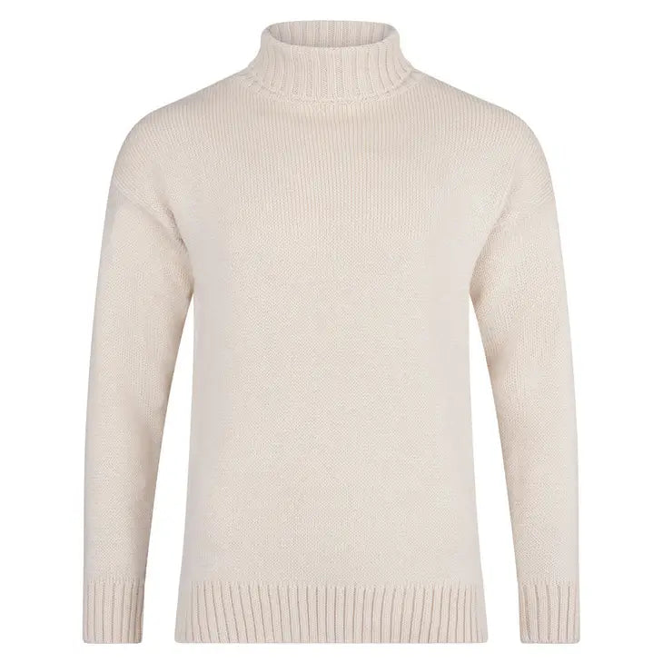 Cream high 2025 neck jumper