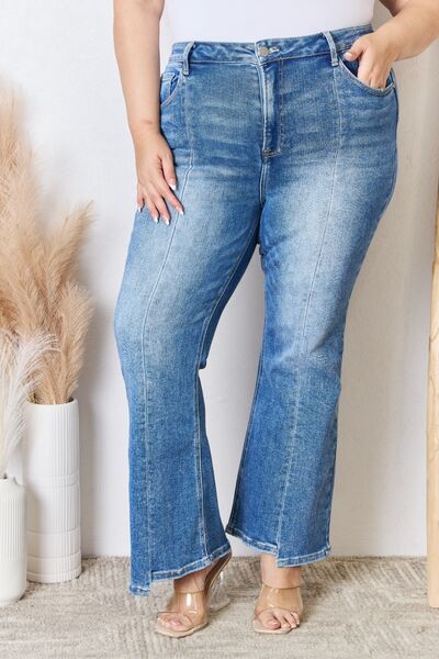 RISEN High Rise Ankle Flare Jeans - Full Size