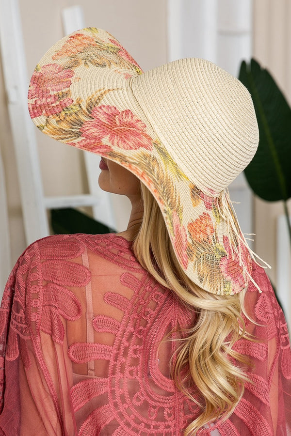 Justin Taylor Floral Bow Detail Sunhat - Bit of Swank